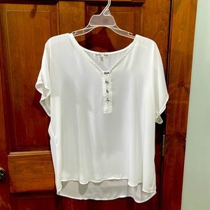 Silky white blouse